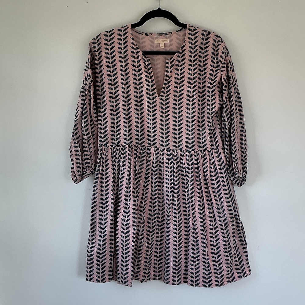 Pink Chicken Pink Leaf Mini Dress